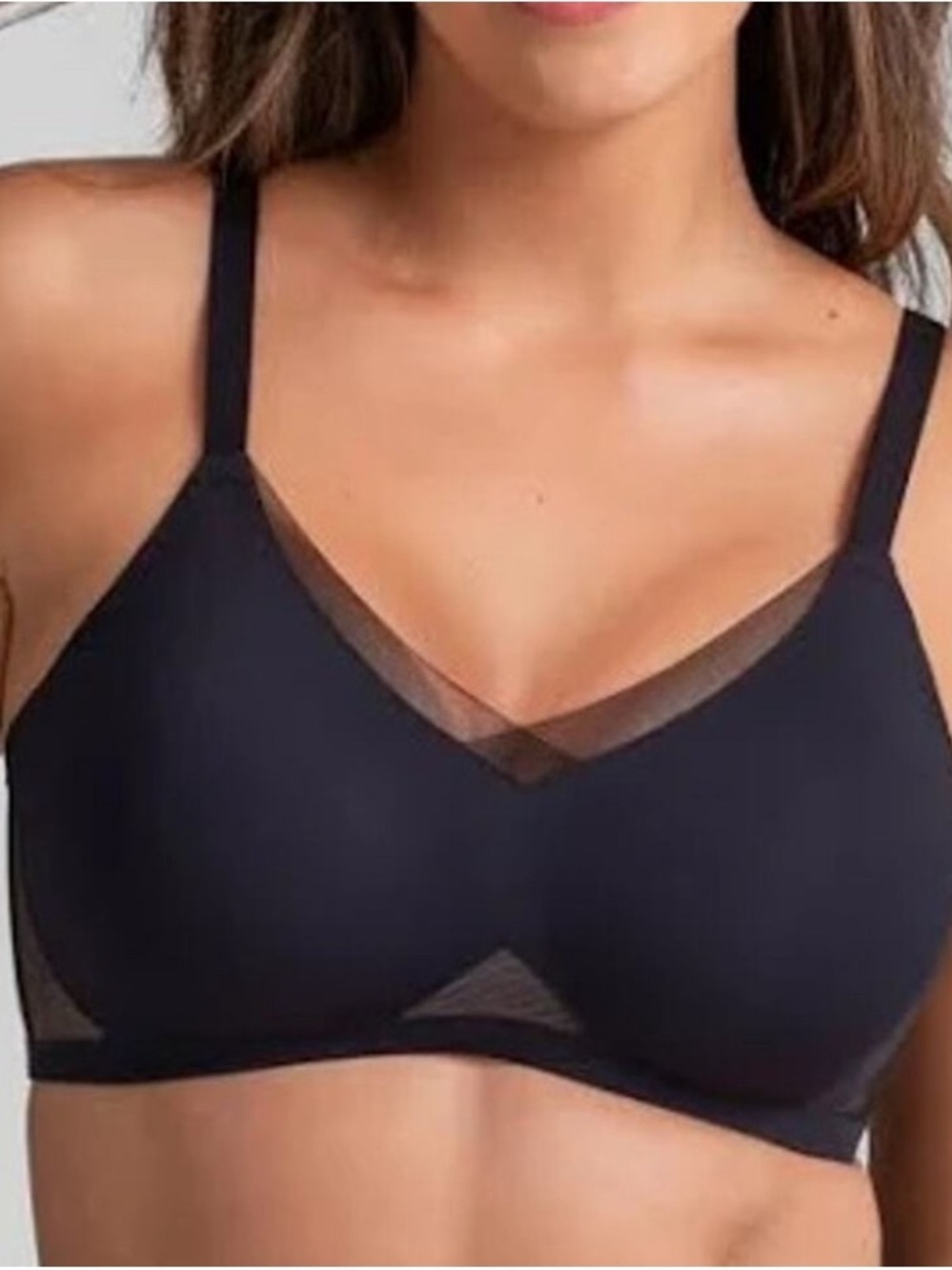 Honeylove LiftWear CrossOver Bra Black Size 1X Wireless Support Plus Size